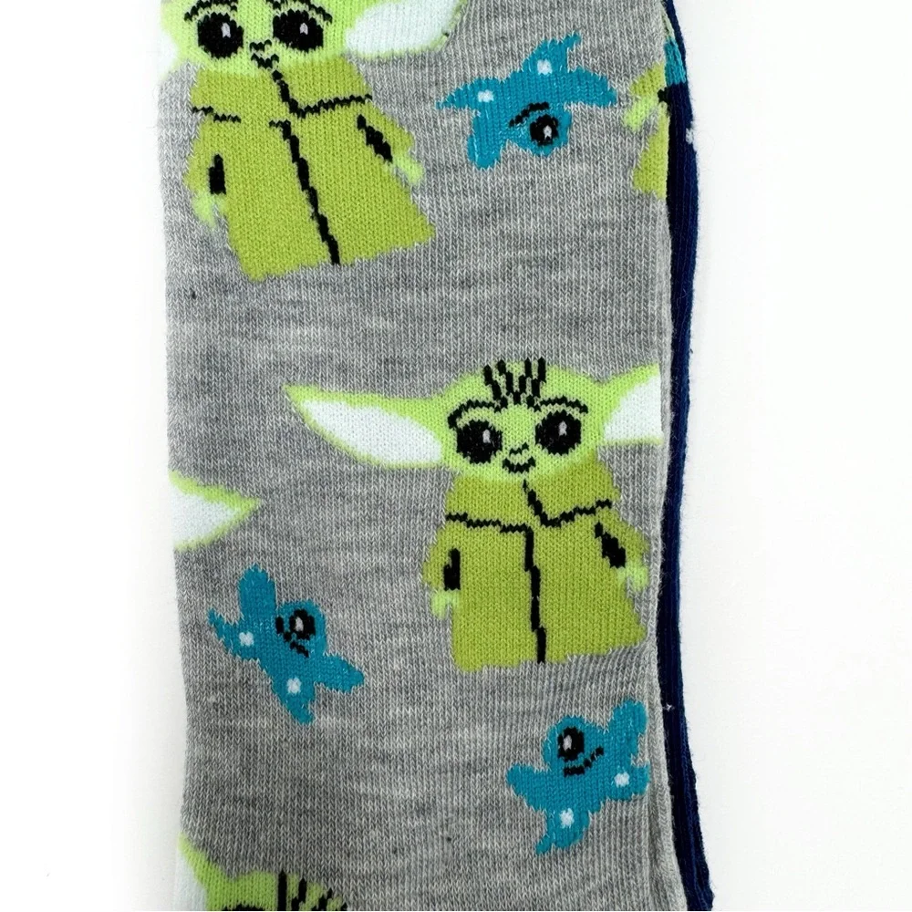 Star Wars The Mandalorian Crew Socks Mens Womens Grogu Baby Yoda Fun Disney Gift